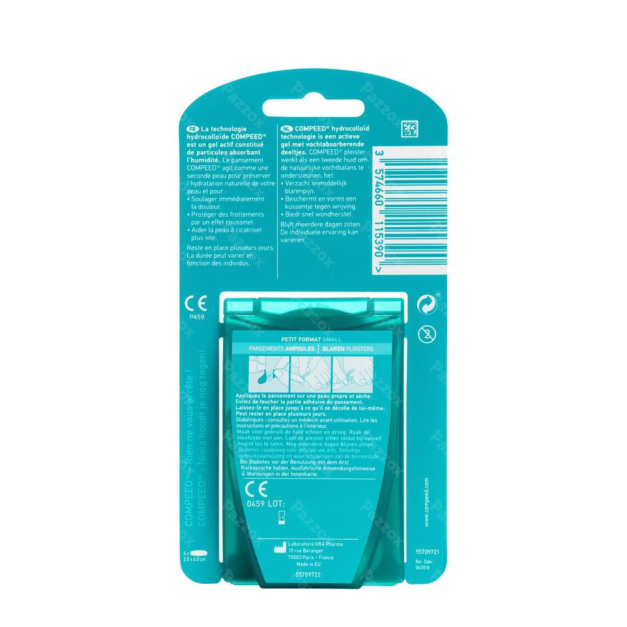 Compeed Pansement Ampoules Small 6 - Pazzox, pharmacie en ligne