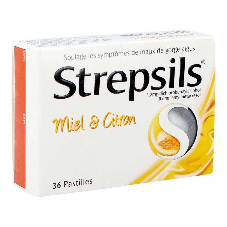 Strepsils + Lidocaïne Maux de Gorge 36 Pastilles à Sucer Acheter