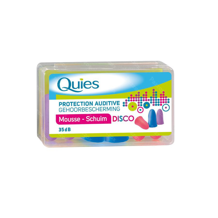 Quies - Protection Auditive Mousse Confort - 3 Paires Fluo