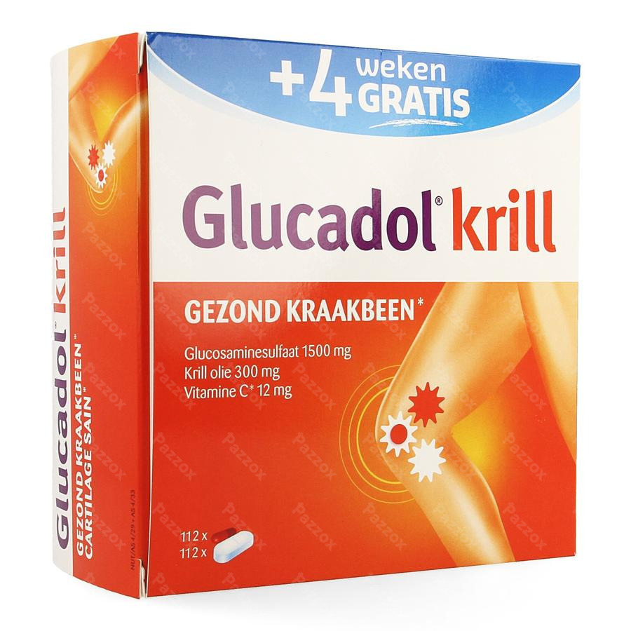 exegese Opgewonden zijn nauwelijks Glucadol Krill Voedingssupplement Kraakbeen 112 kopen - Pazzox