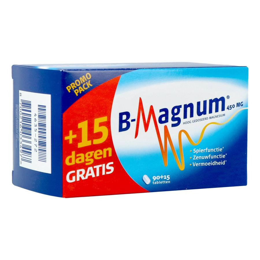 B-magnum Promopack 90 Tabletten + 15 Tabletten Gratis Kopen - Pazzox